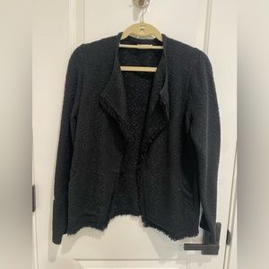Women’s black Faherty embroidered sweater blazer (worn once)